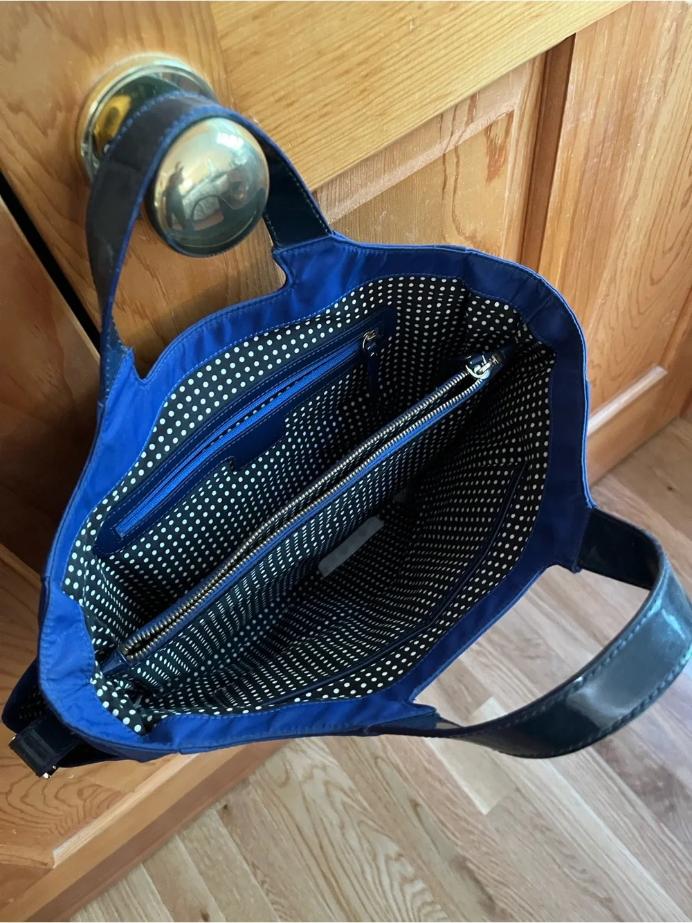kate spade cobalt blue nylon tote